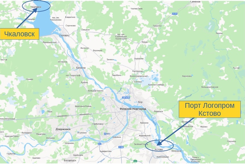 Решение по работе флота в обход Городца  - причал в Кстово.