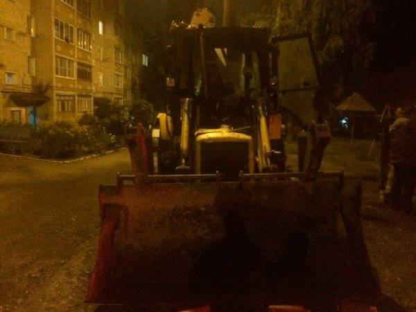 В Тулькой области сгорел экскаватор 