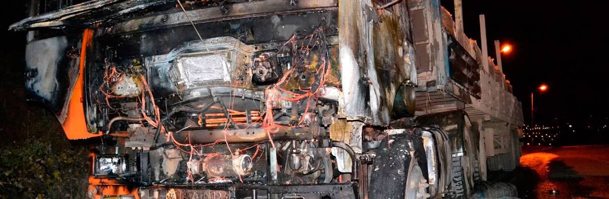 Загорелся КАМАЗ под Ачинском 