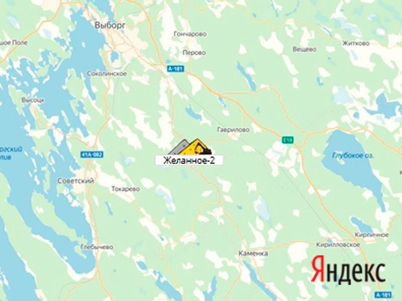 карьер Желанное-2 на карте