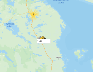 Карьер 8 км на карте