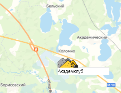 Карьер Академклуб на карте