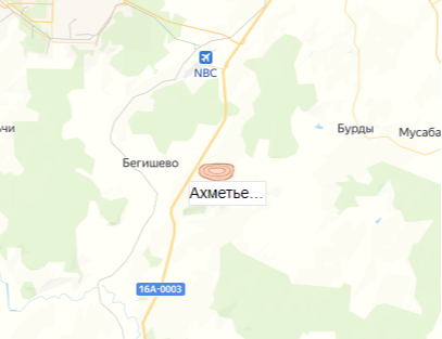карьер Ахметьевское на карте