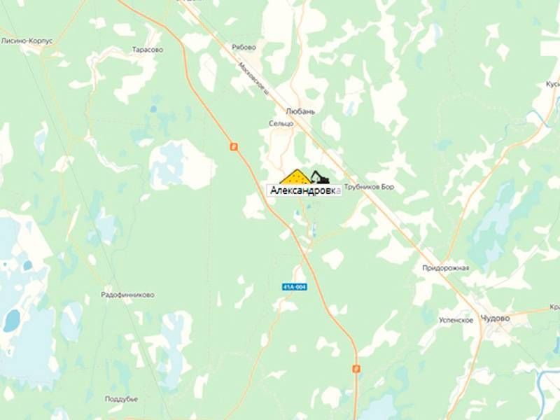 карьер Александровка на карте