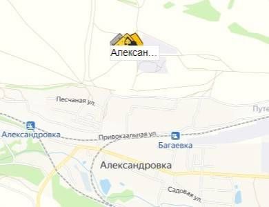 Карьер Александровка на карте