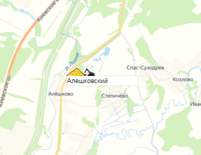 Алешковский карьер на карте