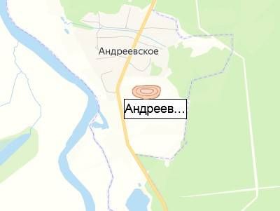 Андреевское карьер на карте