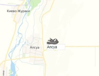 карьер Апсуа на карте