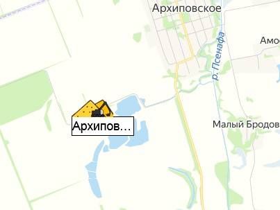 карьер Архиповский на карте