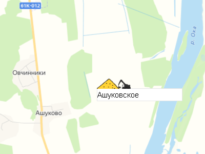 Карьер Ашуковское на карте