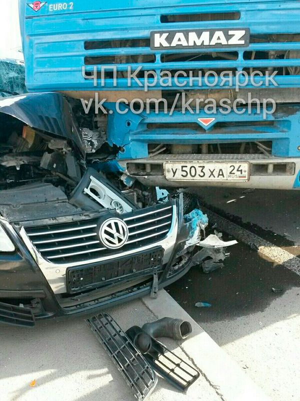 Авария камаз и фольцваген