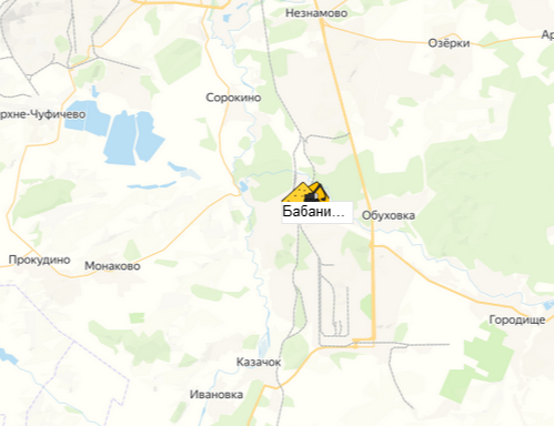 карьер Бабанинский на карте