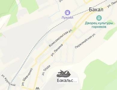 Бакальское рудоуправление на карте