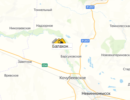 карьер Балахоновский на карте