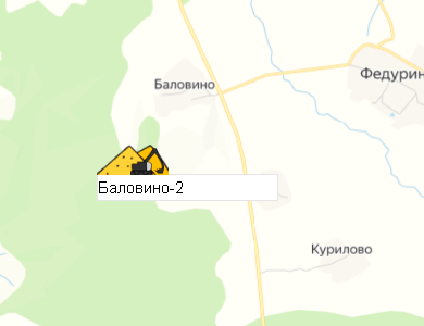 Карьер Баловино-2 на карте