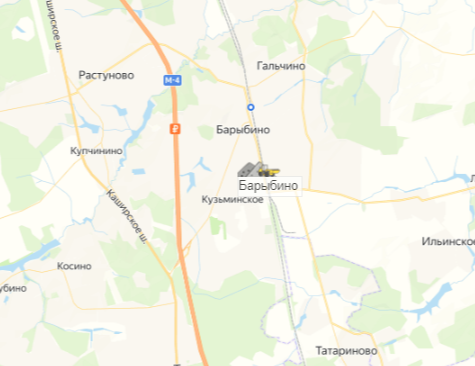 Барыбино перевалка на карте