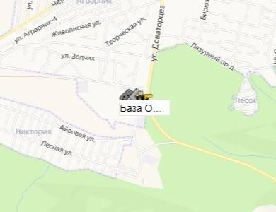 База ООО «ЮСС» на карте