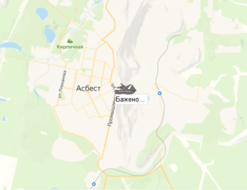 карьер Баженовское на карте