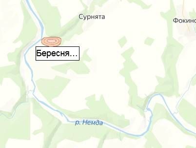 Береснятский карьер на карте