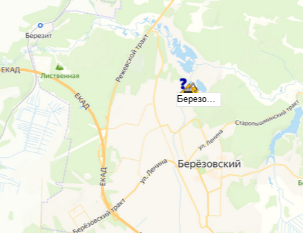 березовские пески на карте