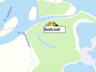 карьер Бийский на карте