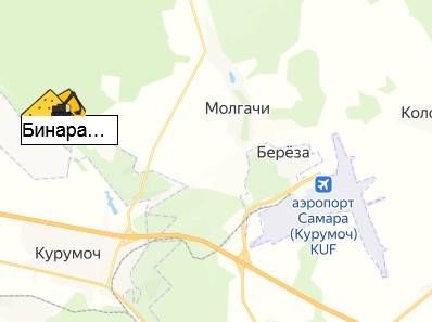 карьер Бинарадка на карте