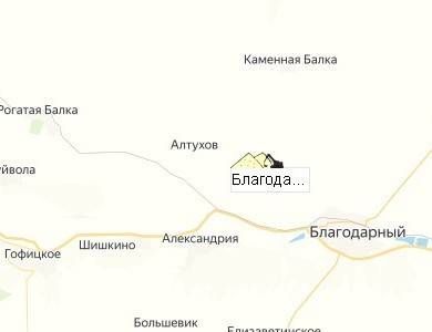 Благодарненский карьер на карте