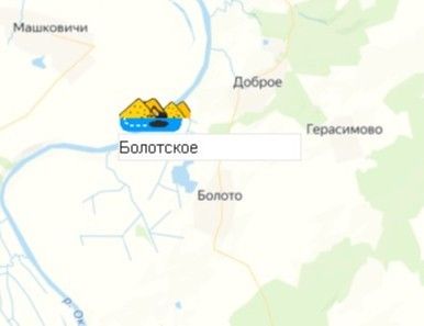 Карьер Болотское на карте