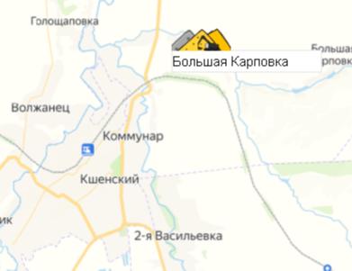 Карьер Большая Карповка на карте