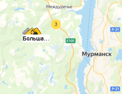 Карьер Большая Лавна № 5А на карте