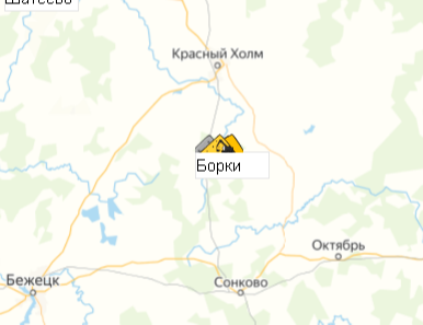 Карьер Борки на карте
