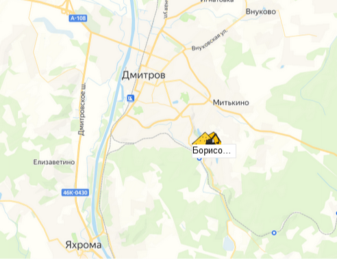 карьер Борисовский на карте