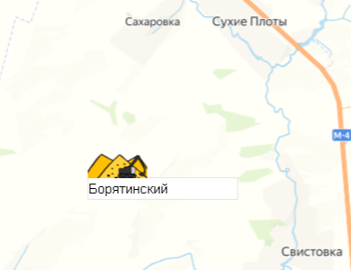 Карьер Борятинский на карте