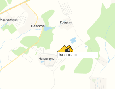карьер Чаплыгино на карте