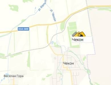 карьер Чекон на карте