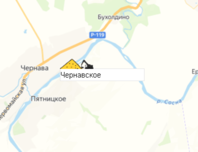 Месторождение Чернавское на карте