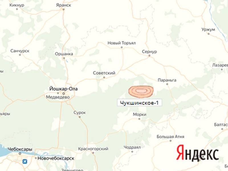 Где находится Чукшинский карьер  на карте