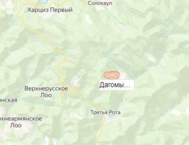 карьер Дагомысский на карте
