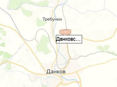 Данковское месторождение доломитов на карте