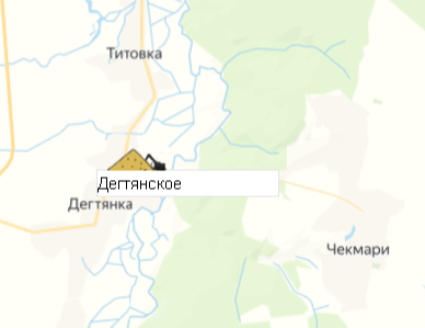 Карьер Дегтянское на карте