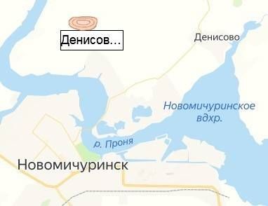 Денисовский карьер на карте