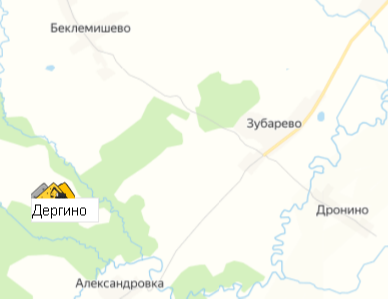 Карьер Дергино на карте