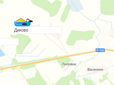 Карьер Диково на карте