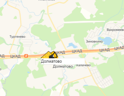 карьер в Долматово на карте где находится