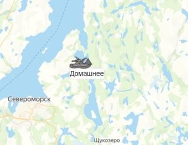 карьер Домашнее на карте