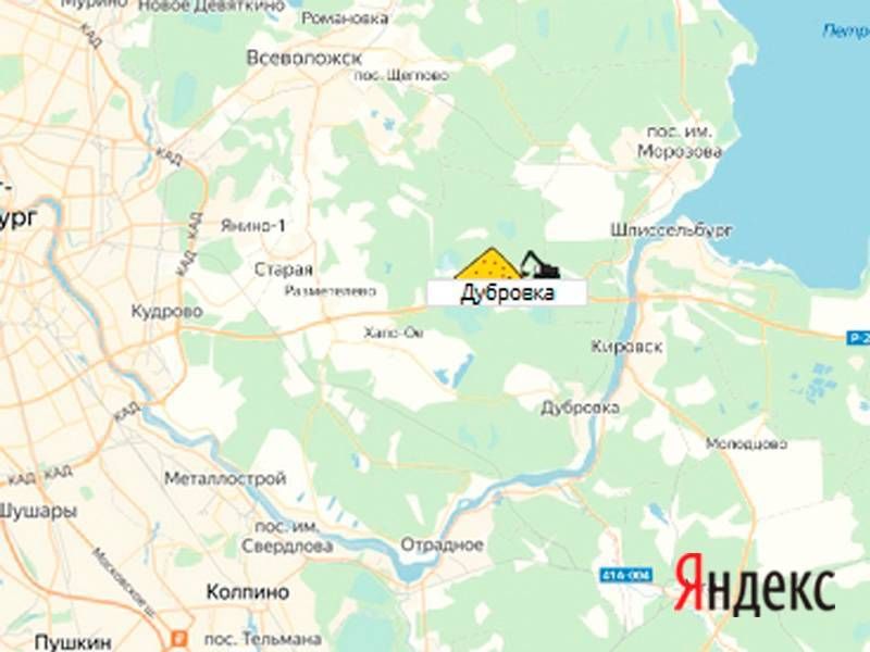 Дубровка карьер на карте