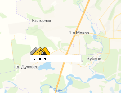 Карьер Духовец на карте