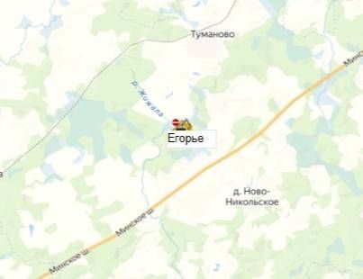 карьер Егорье на карте