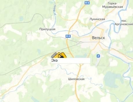 карьер Эко на карте