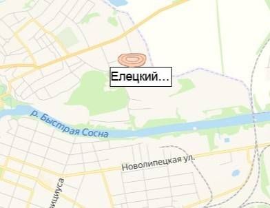 Елецкий горнообогатительный рудник на карте